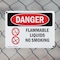 Signmission Flammable Liquids No Smoking Danger Sign, Plastic, 10in W x 7in L, 2PK OS-2PACK-DS-P-710-L-1242 - alternate 2